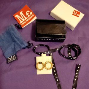 "MIGON FAGET" HALO STUD EARRINGS GOLD PLATED